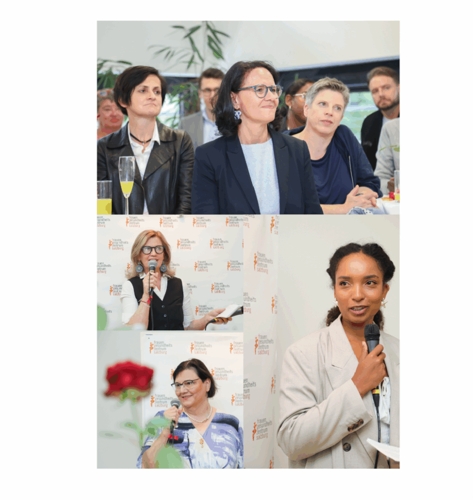 Fotomontage: Rednerinnen anl. 30 Jahre FrauenGesundheitsZentrum